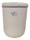 Vintage 5-Gallon Stoneware Crock – Crown Mark