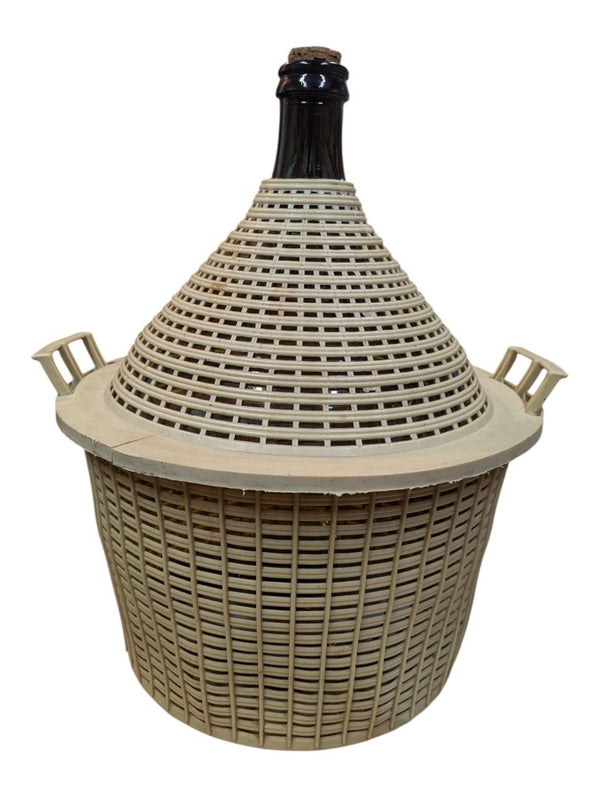 Vintage 25L Glass Demijohn Carboy with Basket