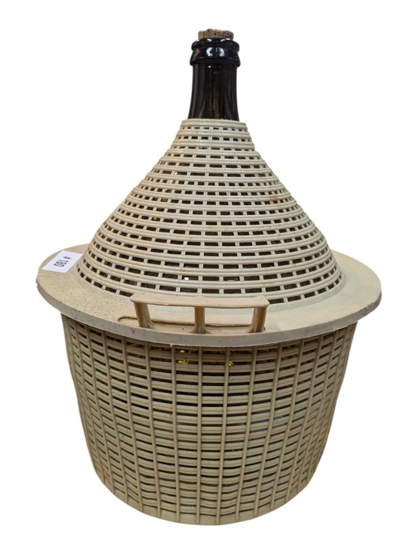Vintage 25L Glass Demijohn Carboy with Basket