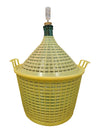 Vintage Green Glass Demijohn Carboy with Fermentation Airlock