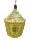 Vintage Green Glass Demijohn Carboy with Fermentation Airlock