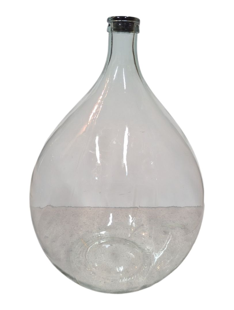 Large Vintage Clear Glass Demijohn Carboy Bottle