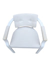 White Curved Frame Upholstered Accent Chair