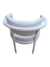 White Curved Frame Upholstered Accent Chair