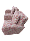Pair of Geometric Upholstered Accent Chairs