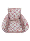 Pair of Geometric Upholstered Accent Chairs