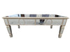 Mirrored Coffee Table with Crystal-Style Accents