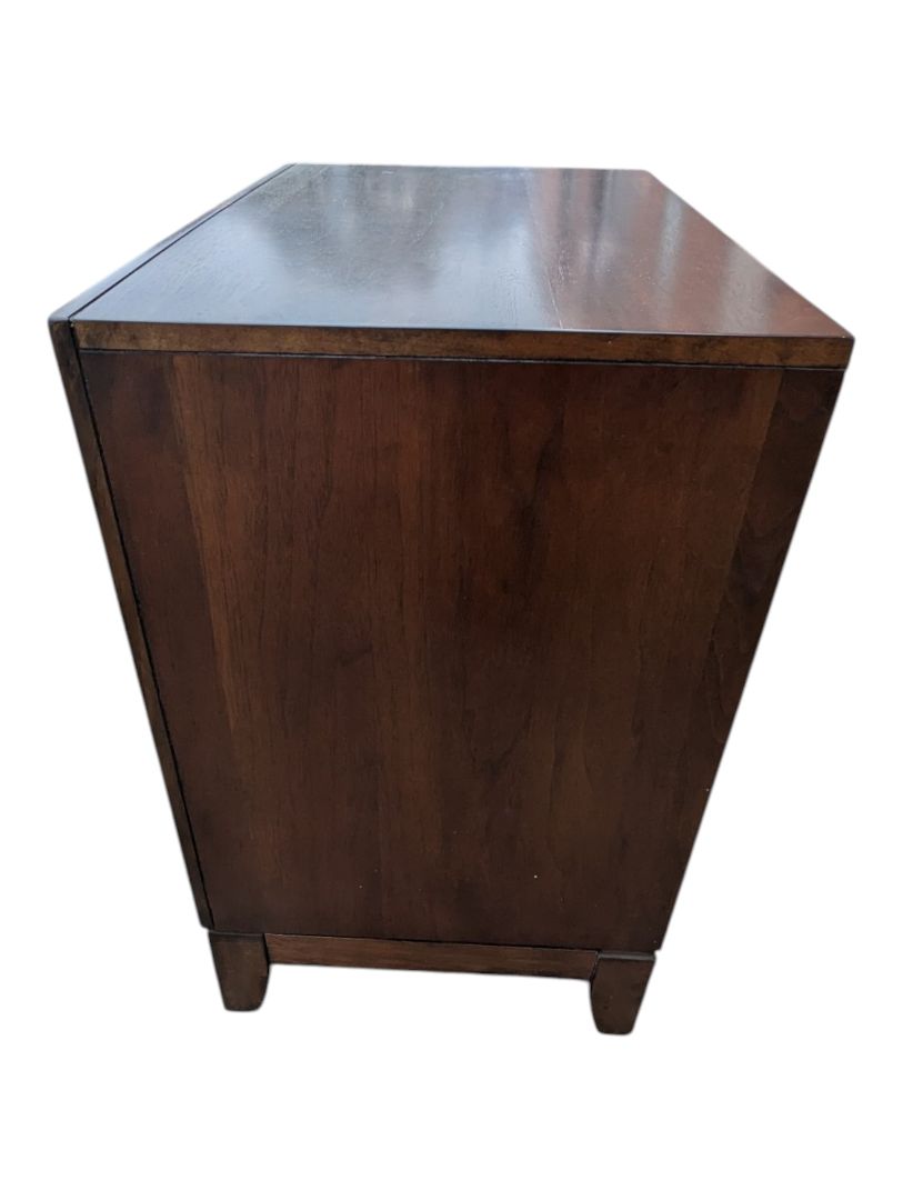 Contemporary Wood 2-Drawer Nightstand