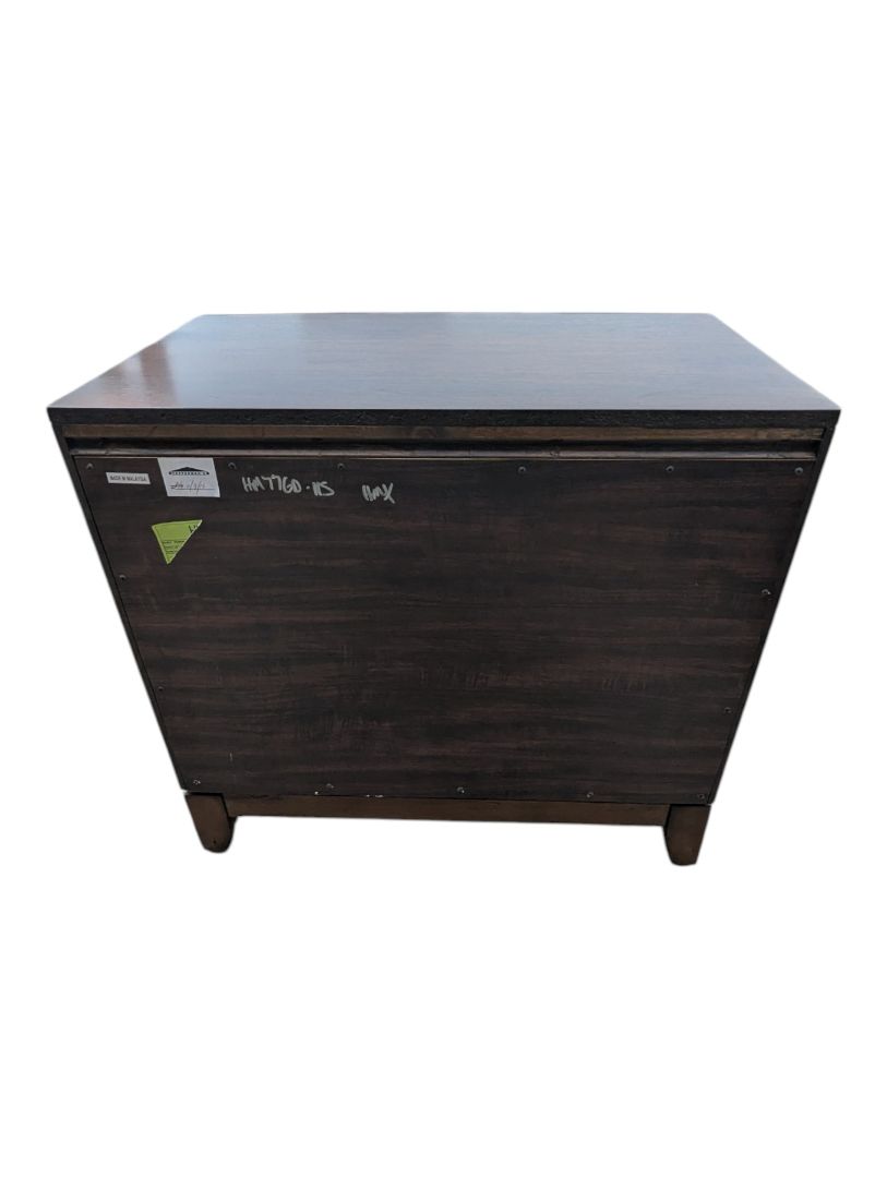 Contemporary Wood 2-Drawer Nightstand