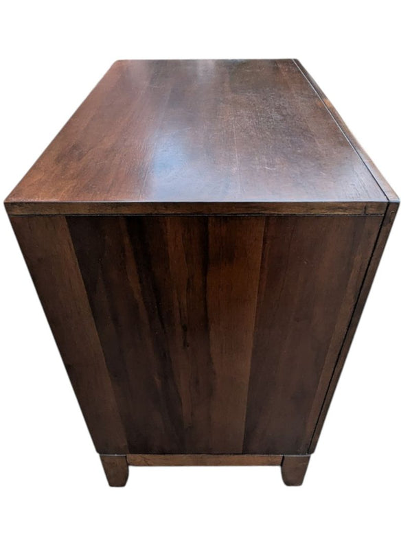 Contemporary Wood 2-Drawer Nightstand