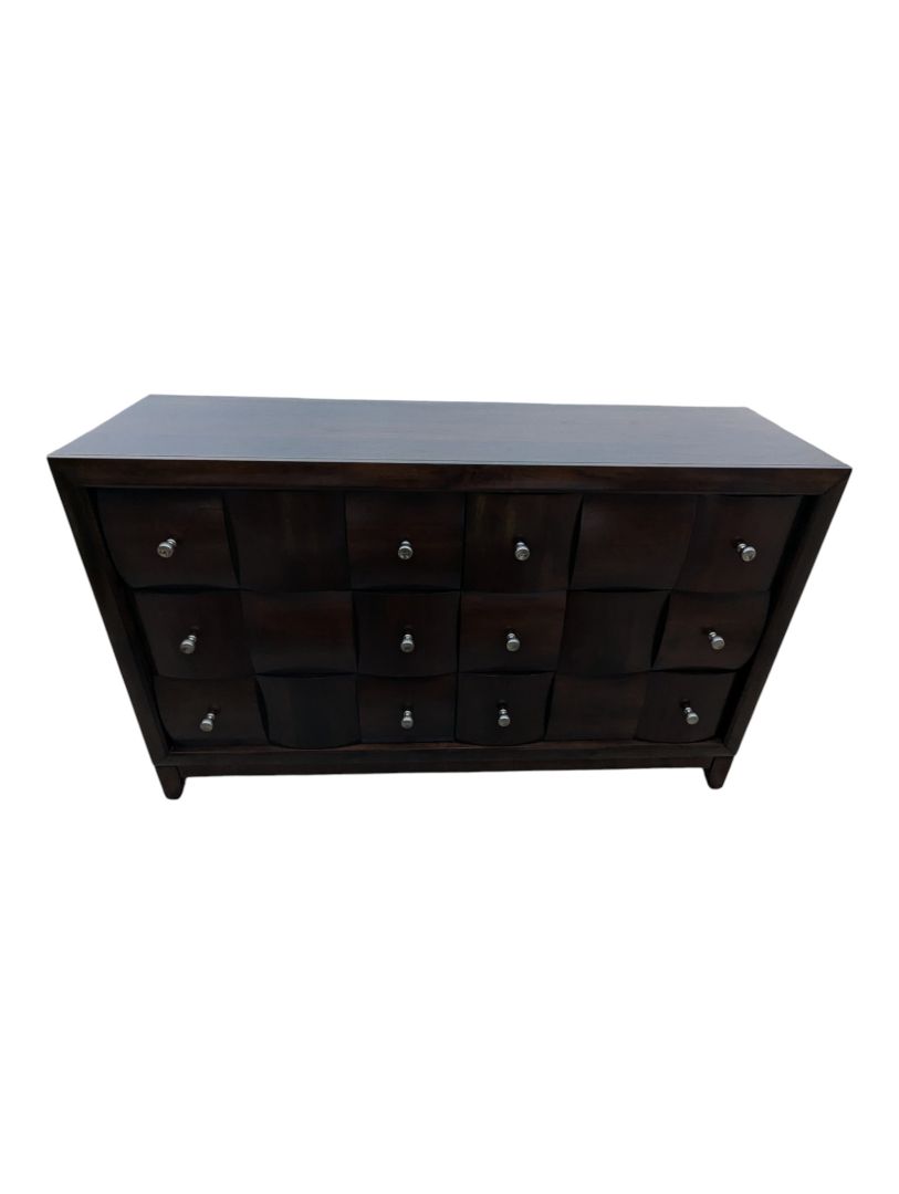 Contemporary Wood 6-Drawer Dresser