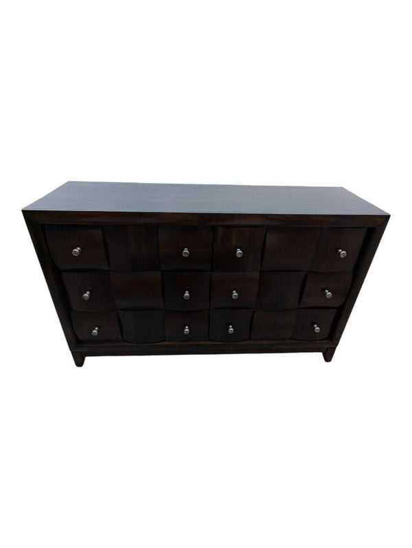 Contemporary Wood 6-Drawer Dresser