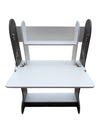 Modern Fold-Down Writing Desk with Shelving