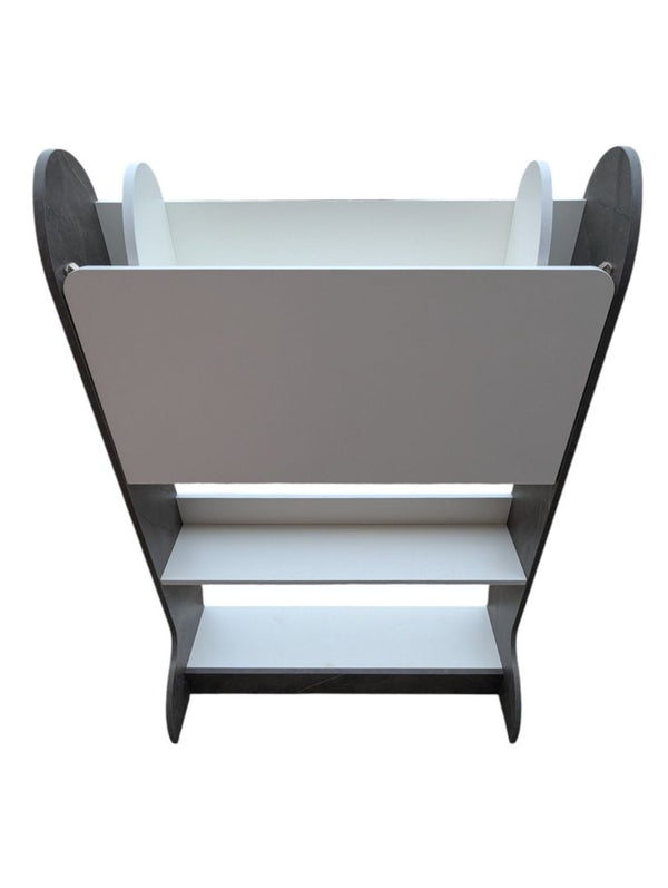 Modern Fold-Down Writing Desk with Shelving
