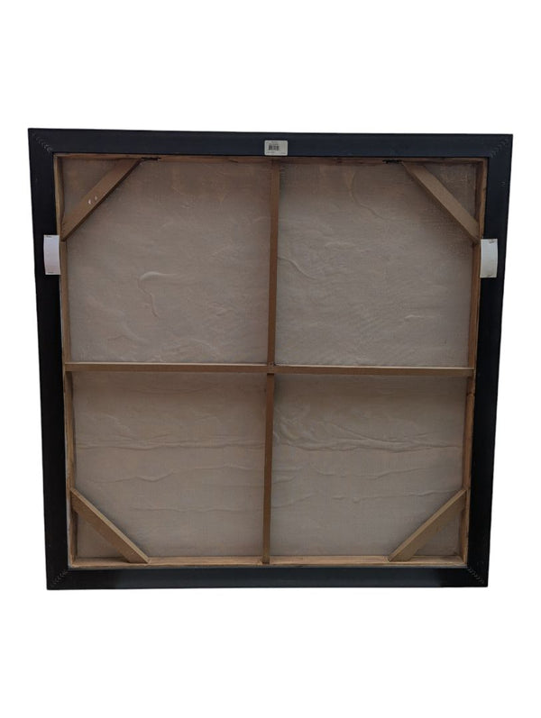 Large Framed Textured Abstract Wall Art