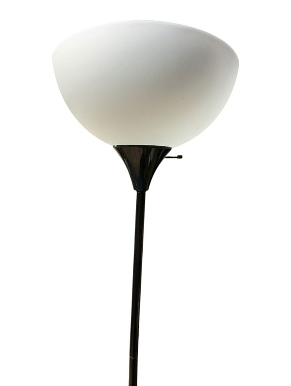 Black Dual-Light Floor Lamp with Reading Arm