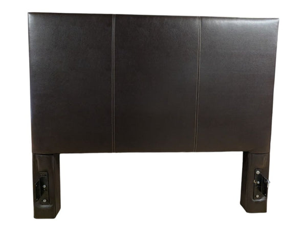 Queen Black Faux Leather Upholstered Bed Frame with Headboard
