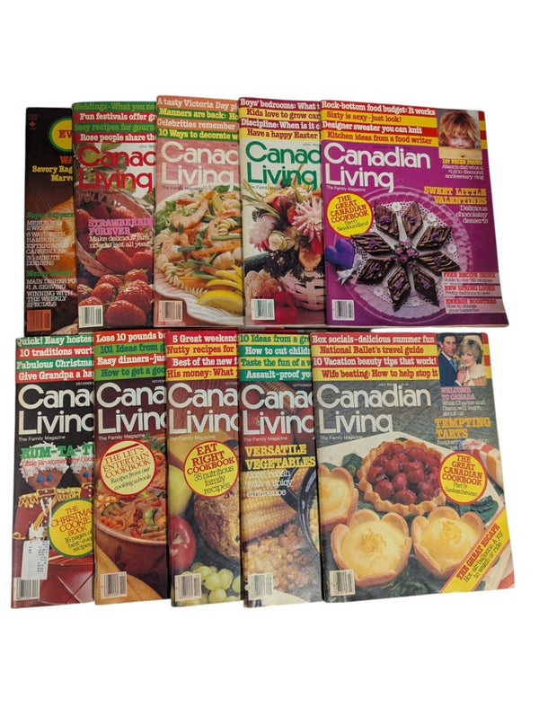 Collection of 10 Vintage Canadian Living Magazines – 1983