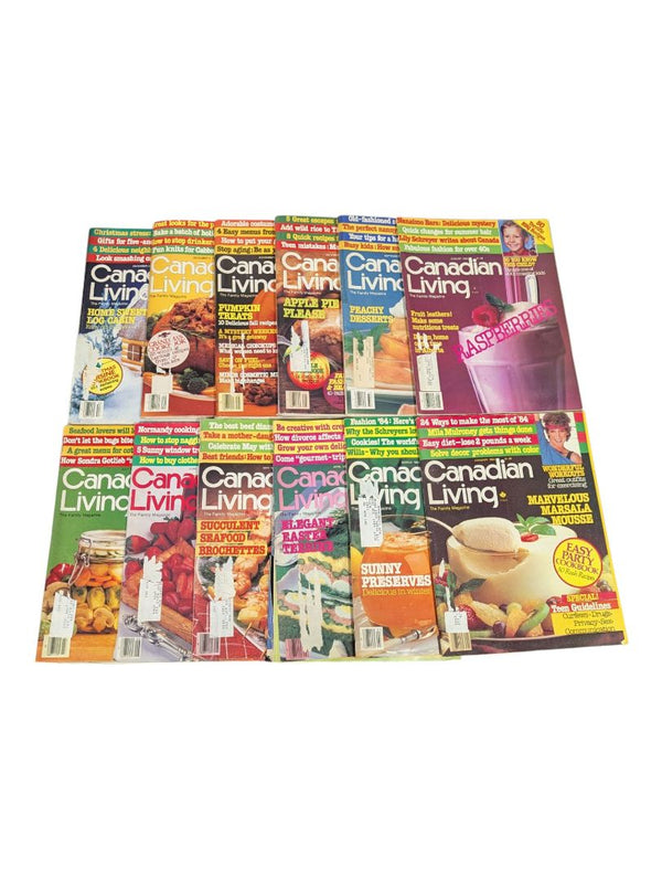 Collection of 12 Vintage Canadian Living Magazines – 1984