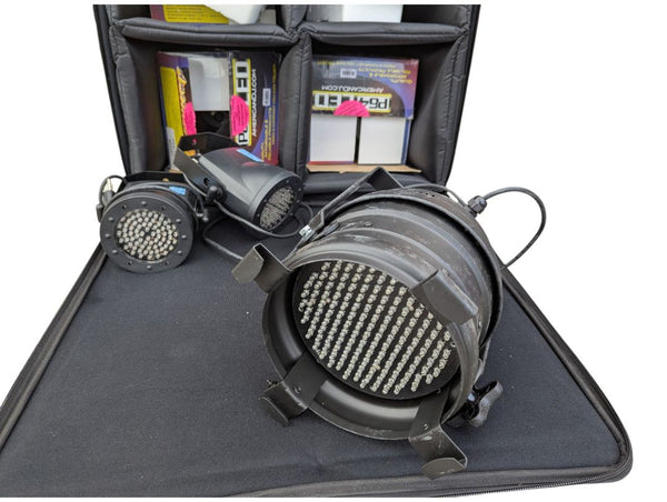 American DJ P64 LED & Microh Stage Lighting Set with Gator Rolling Case