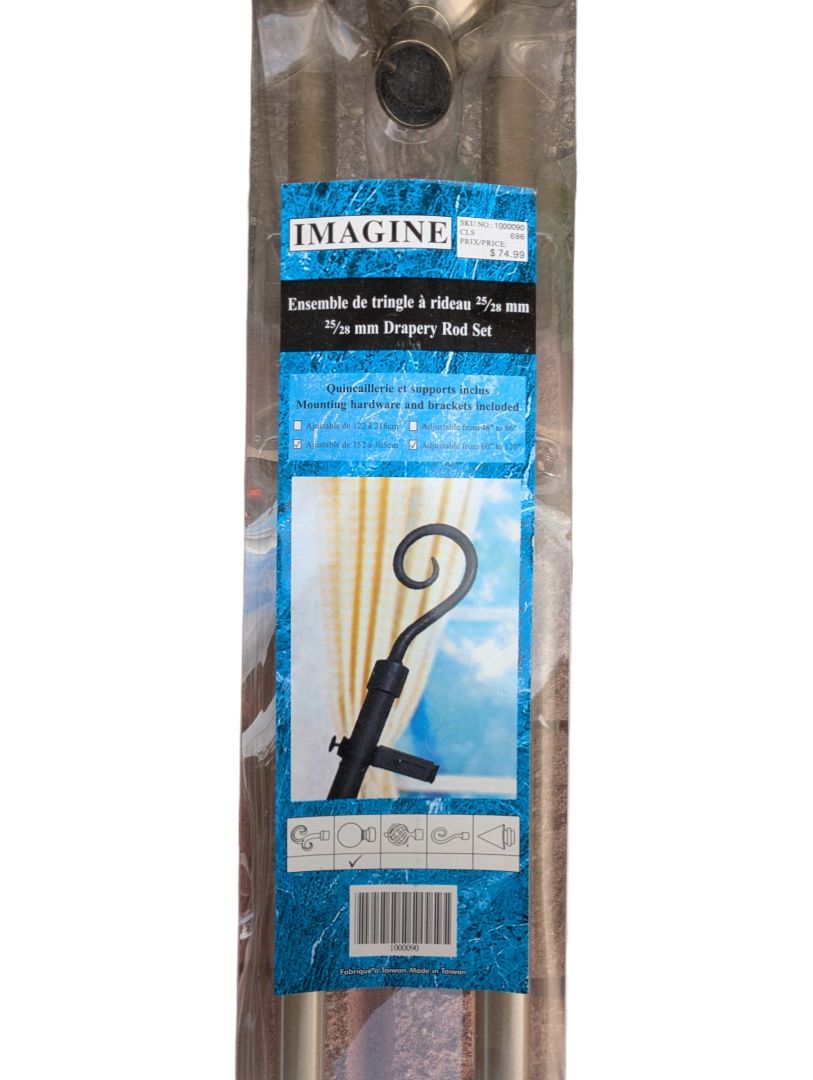 Imagine 25/28 mm Drapery Rod Set – 60