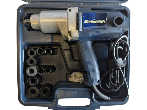 Mastercraft Electric Impact Wrench with Socket Set & Case