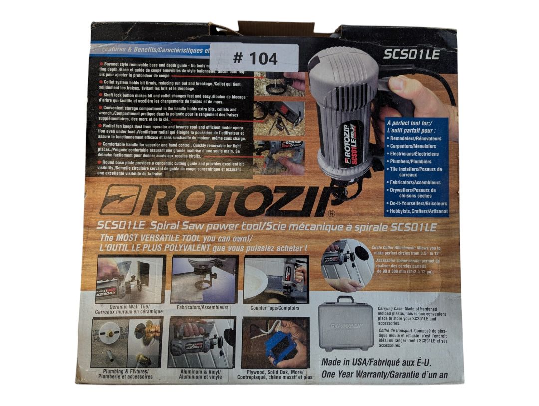 RotoZip SCS01LE Spiral Saw Power Tool – Limited Edition with Case