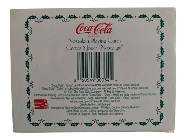 1993 Coca-Cola Nostalgia Santa Claus Playing Cards Tin – 2 Decks