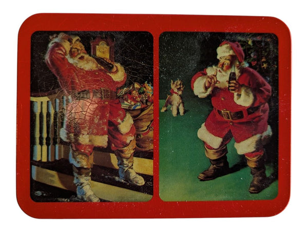 1993 Coca-Cola Nostalgia Santa Claus Playing Cards Tin – 2 Decks