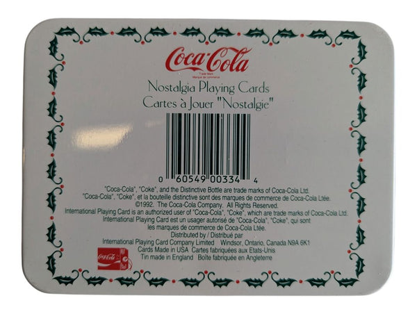 1993 Coca-Cola Nostalgia Santa Claus Playing Cards Tin – 2 Decks
