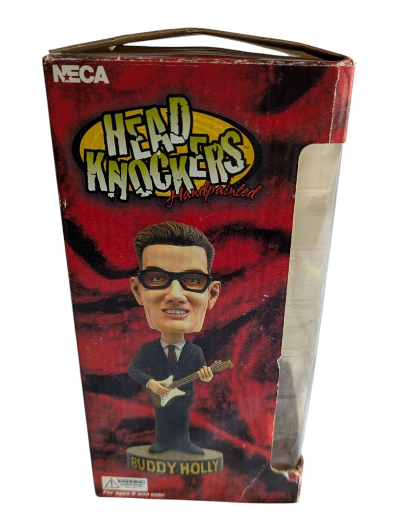 NECA Buddy Holly Head Knockers Handpainted Bobblehead Figurine – Original Box