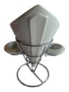 Entertaining Stuff Diner French Fry Stand with Ceramic Bowls – 2 Sets