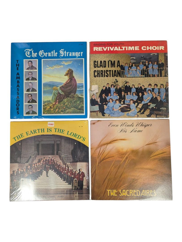 Lot of 4 Vintage Christian & Gospel Vinyl Records