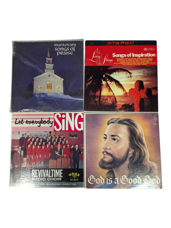 Lot of 4 Vintage Christian & Gospel Vinyl Records