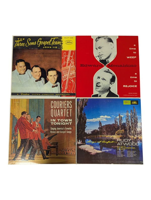 Lot of 4 Vintage Gospel & Christian Vinyl Record