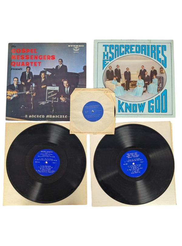 Lot of 5 Vintage Christian Gospel Vinyl Record Collection