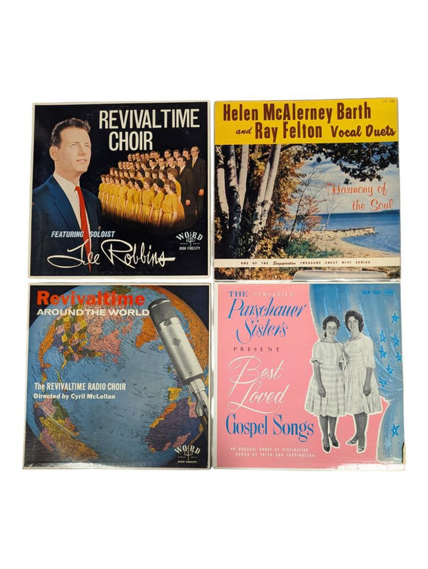 Lot of 4 Vintage Gospel & Christian Vinyl Records
