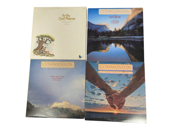 Lot of 4 Vintage Christian Worship & Gospel Vinyl Record