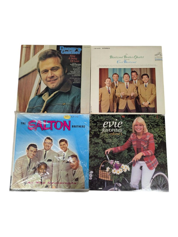 Lot of 7 Vintage Gospel & Country Vinyl Record