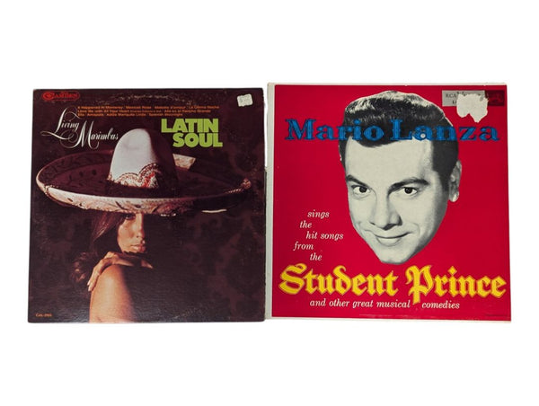 Lot of 2 Vintage Vinyl Record – Latin Soul & Mario Lanza