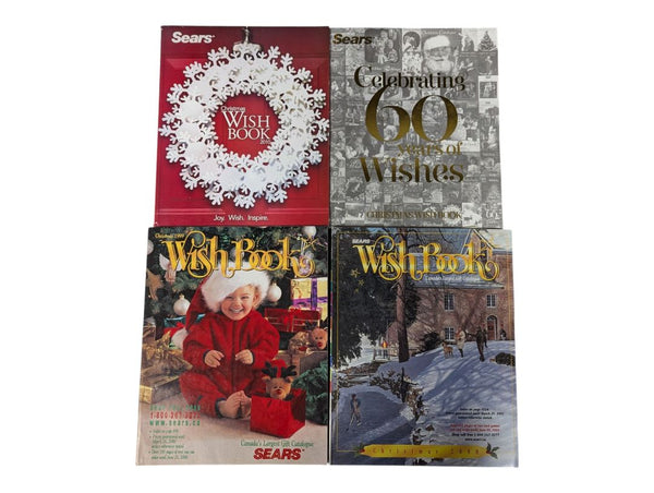 Lot of 4 Vintage Sears Canada Christmas Wish Book Catalogues
