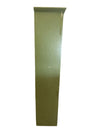 Vintage Olive Green Painted Wood Armoire Cabinet with Floral Stenciling