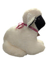 Black-Faced Sheep Plush with Pink Bell Collar