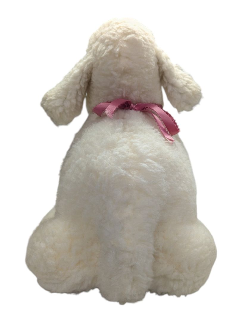 Black-Faced Sheep Plush with Pink Bell Collar