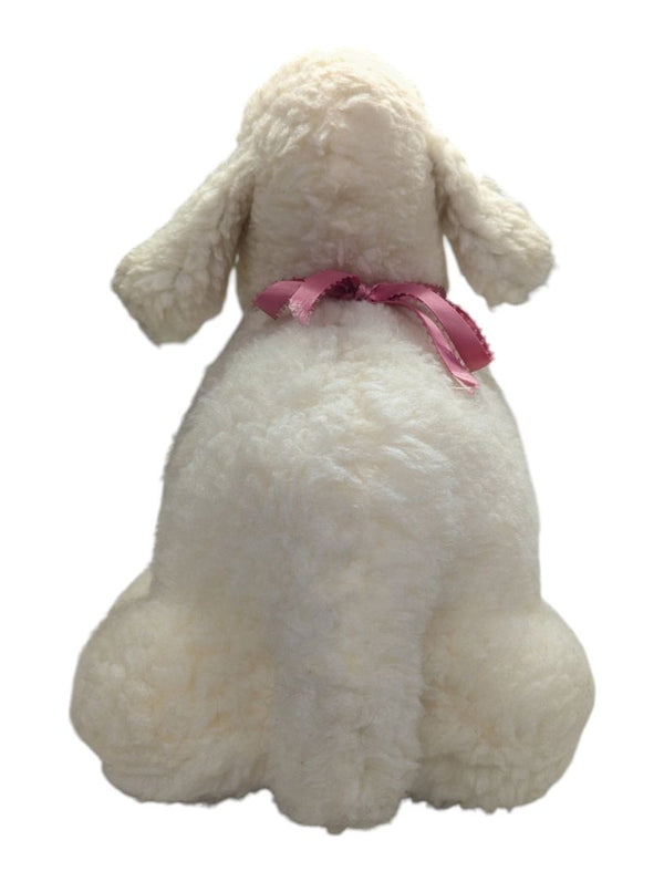 Black-Faced Sheep Plush with Pink Bell Collar