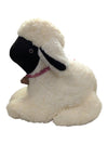 Black-Faced Sheep Plush with Pink Bell Collar