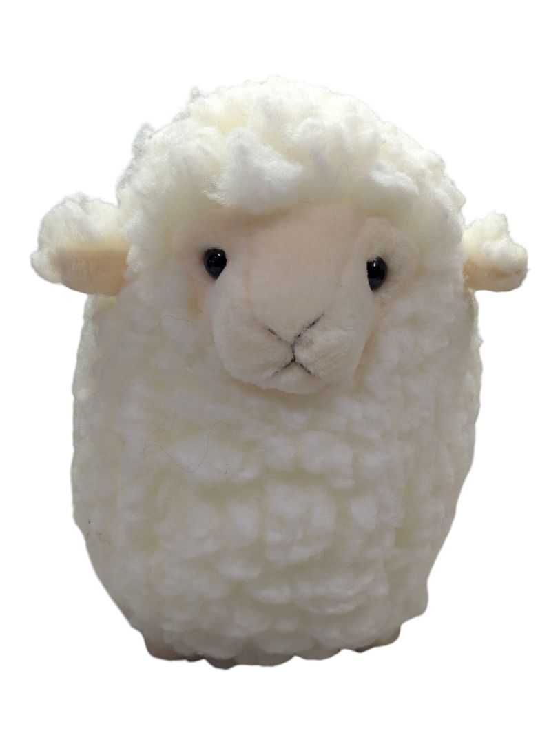 White Curly Fleece Sheep Plush Stuffed Animal