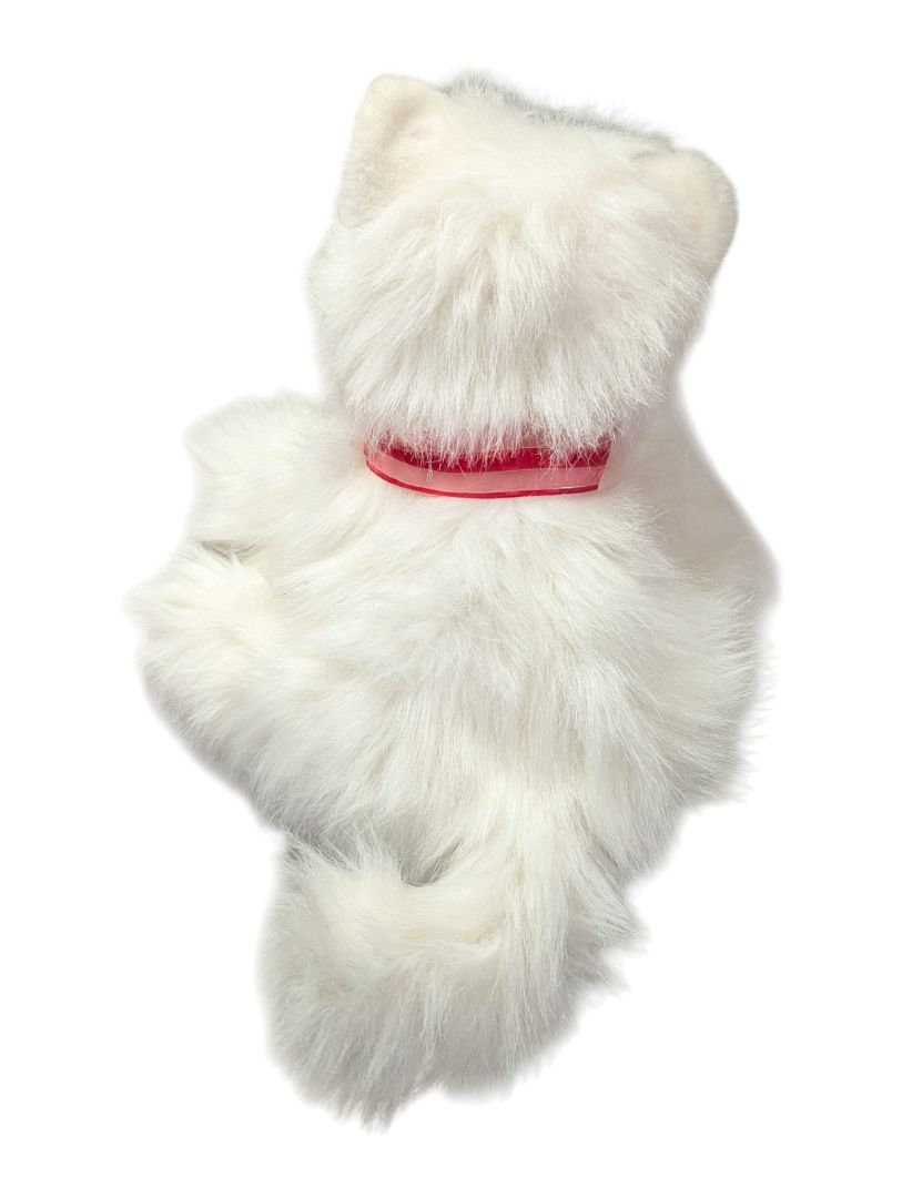 Vintage 1988 Chrisha Playful Plush White Cat