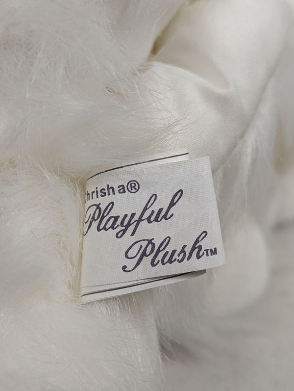 Vintage 1988 Chrisha Playful Plush White Cat