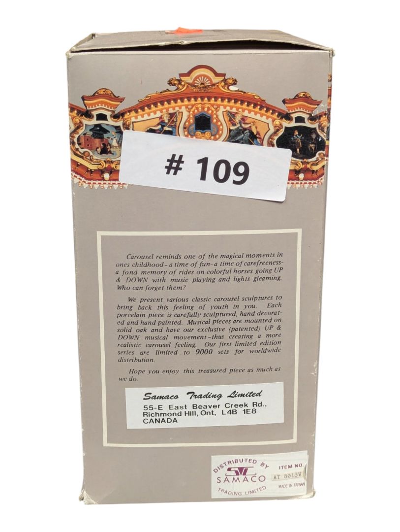 1992 Tobin Fraley Carousel Horse Musical Figurine – Limited Edition with Box
